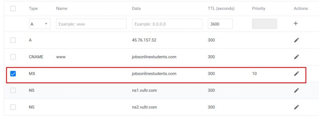 Point domain to Vultr VPS