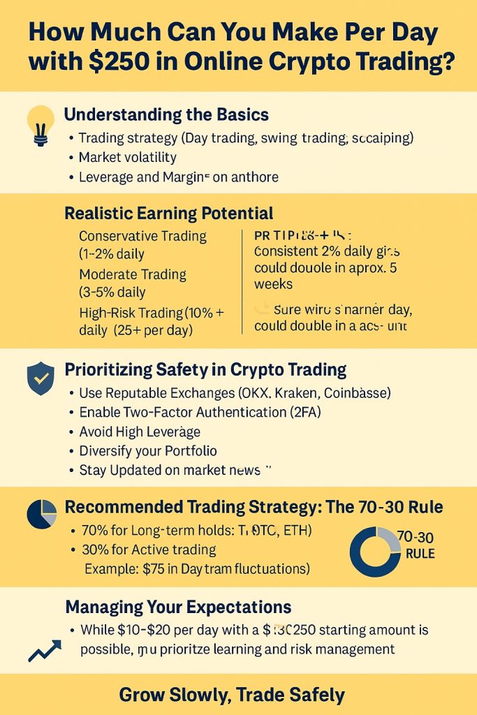 How Much Can You Make Per Day with $250 in Online Crypto Trading?